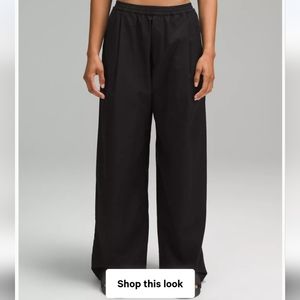 BNWT Lululemon Lab series Jacquard Wide Leg printed black pant size 2